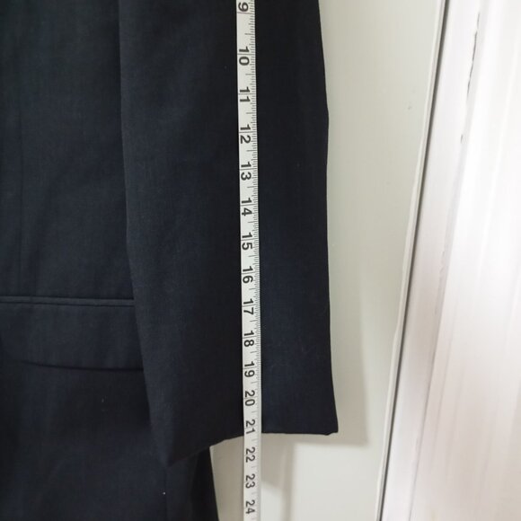 Pronto Uomo Platinum 100% Wool Black Business Blazer Jacket Sport Coat Men's 42 - Picture 12 of 12